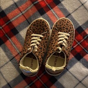 Carter's Tan Leopard Print Kids Sneakers